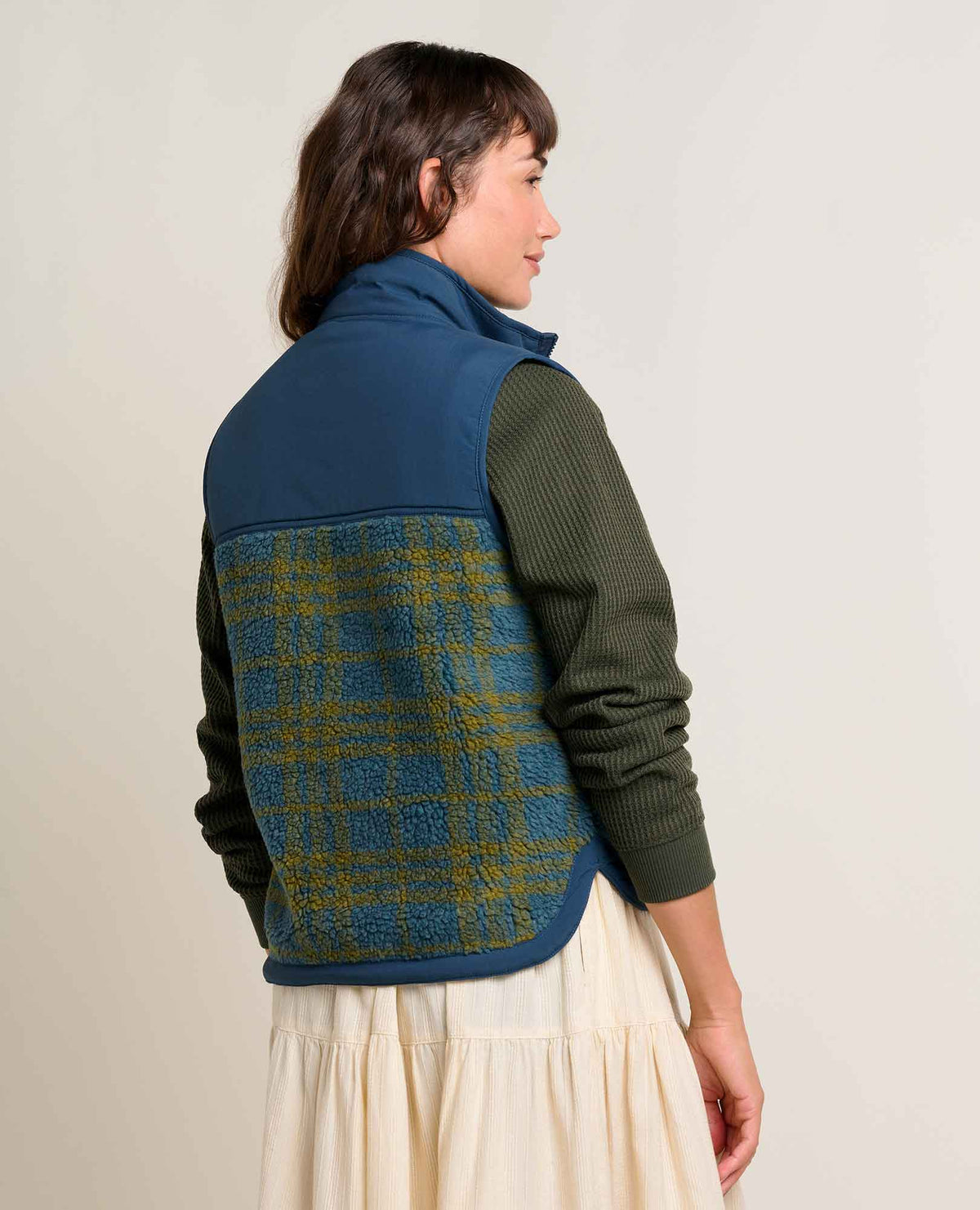 Women&#39;s Sespe Sherpa Vest - Ink Plaid