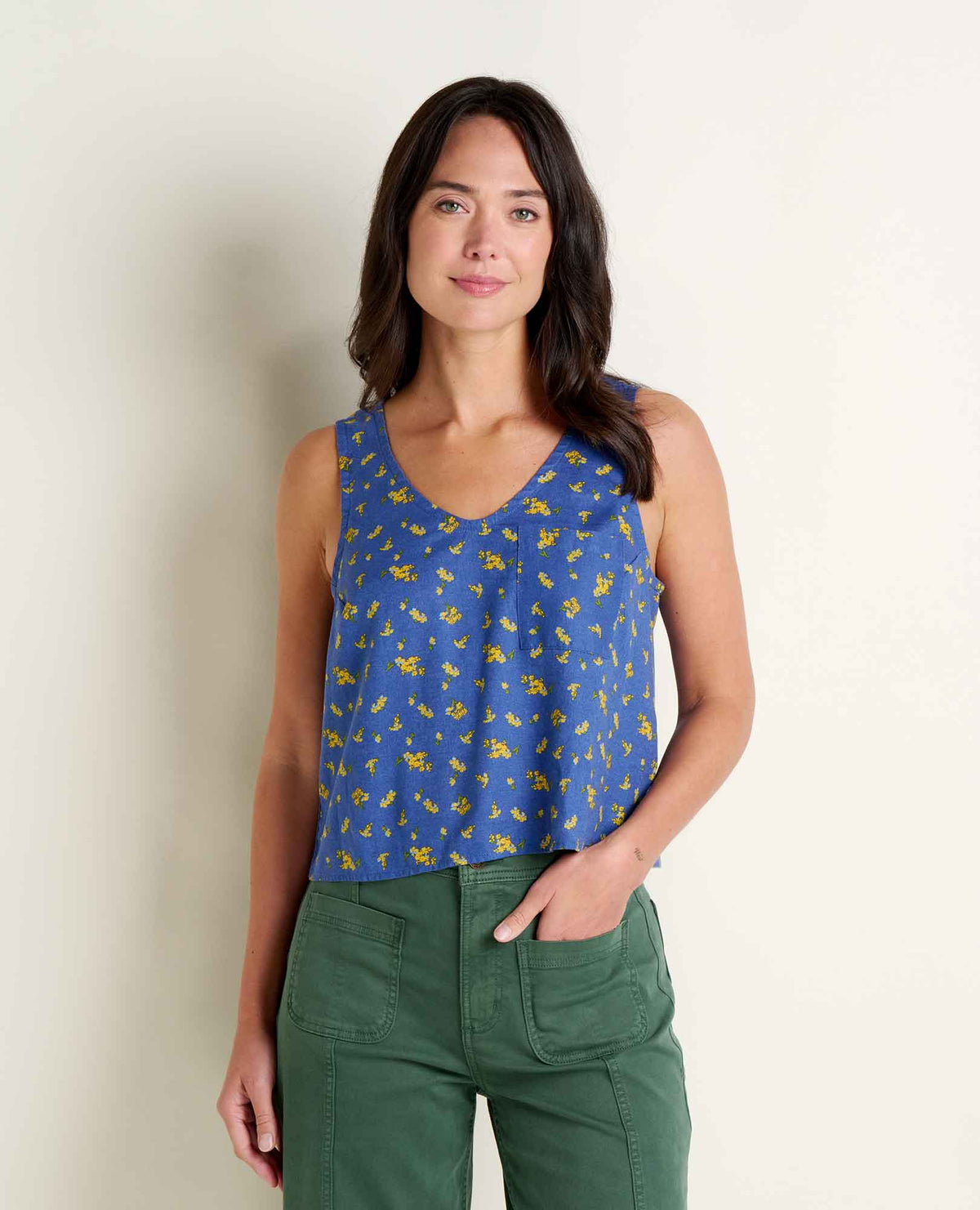 Taj Hemp Button Back Tank