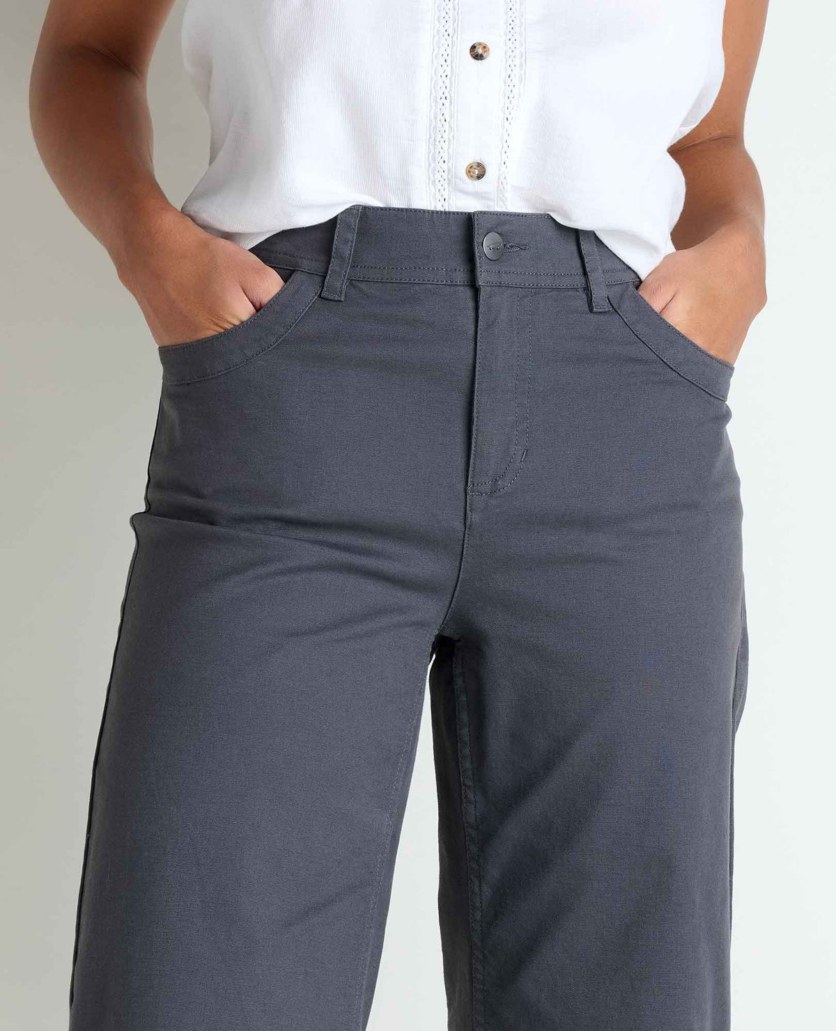 Earthworks Wide Leg Pants - Soot