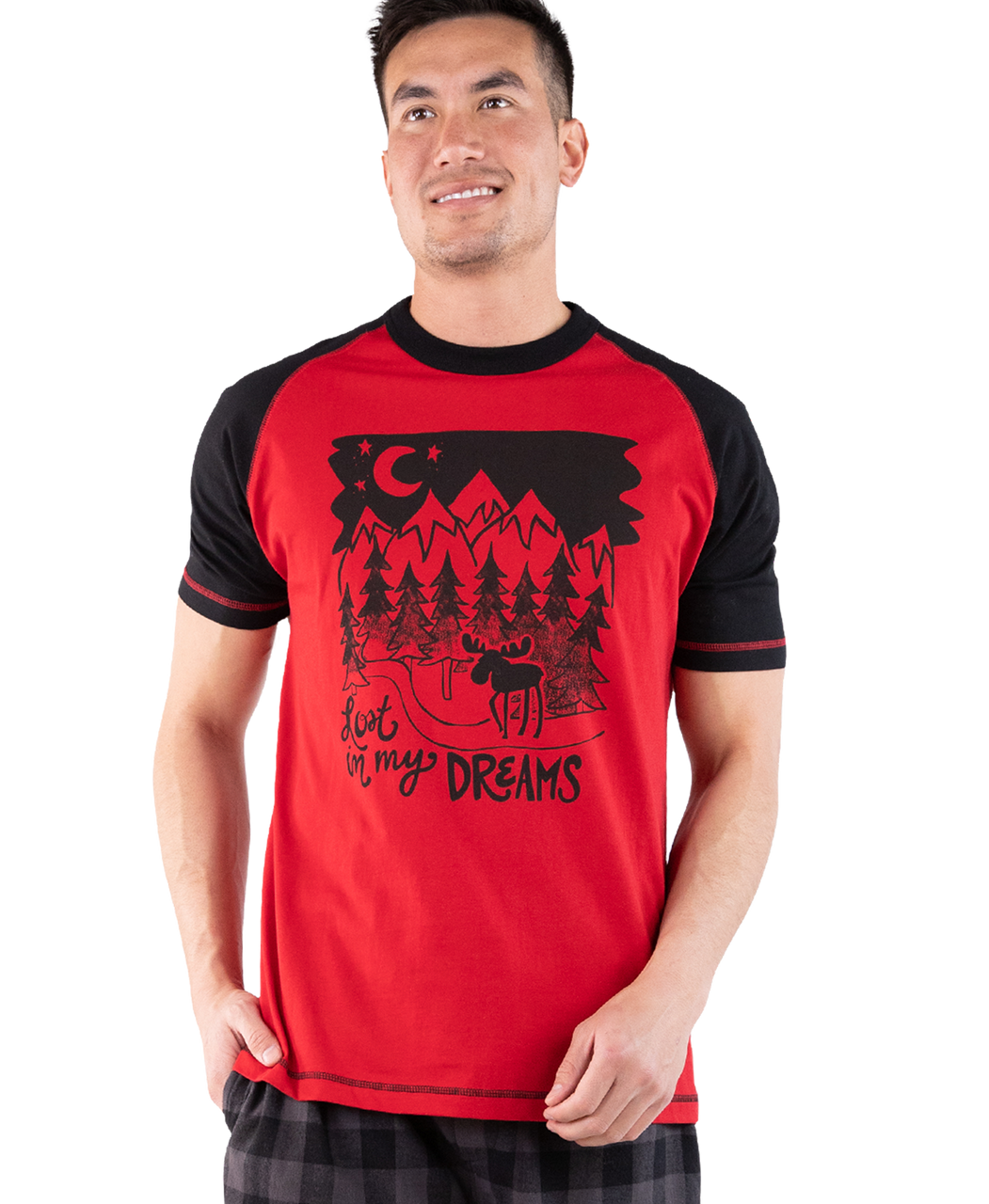 Red/Black Lost in My Dreams Men&#39;s PJ T-Shirt