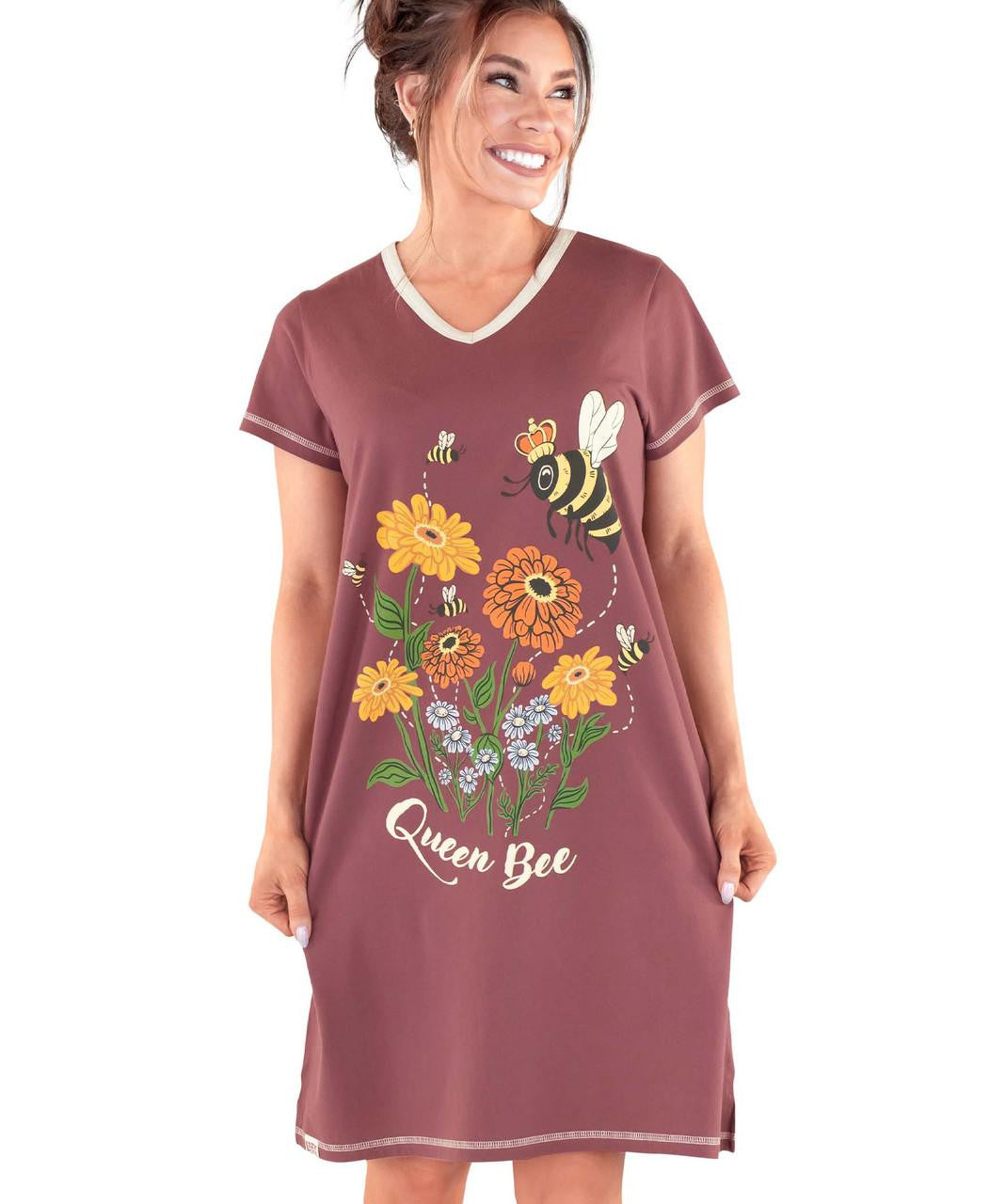 Queen Bee Pink Nightshirt