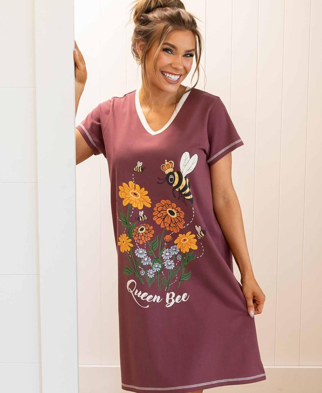 Queen Bee Pink Nightshirt
