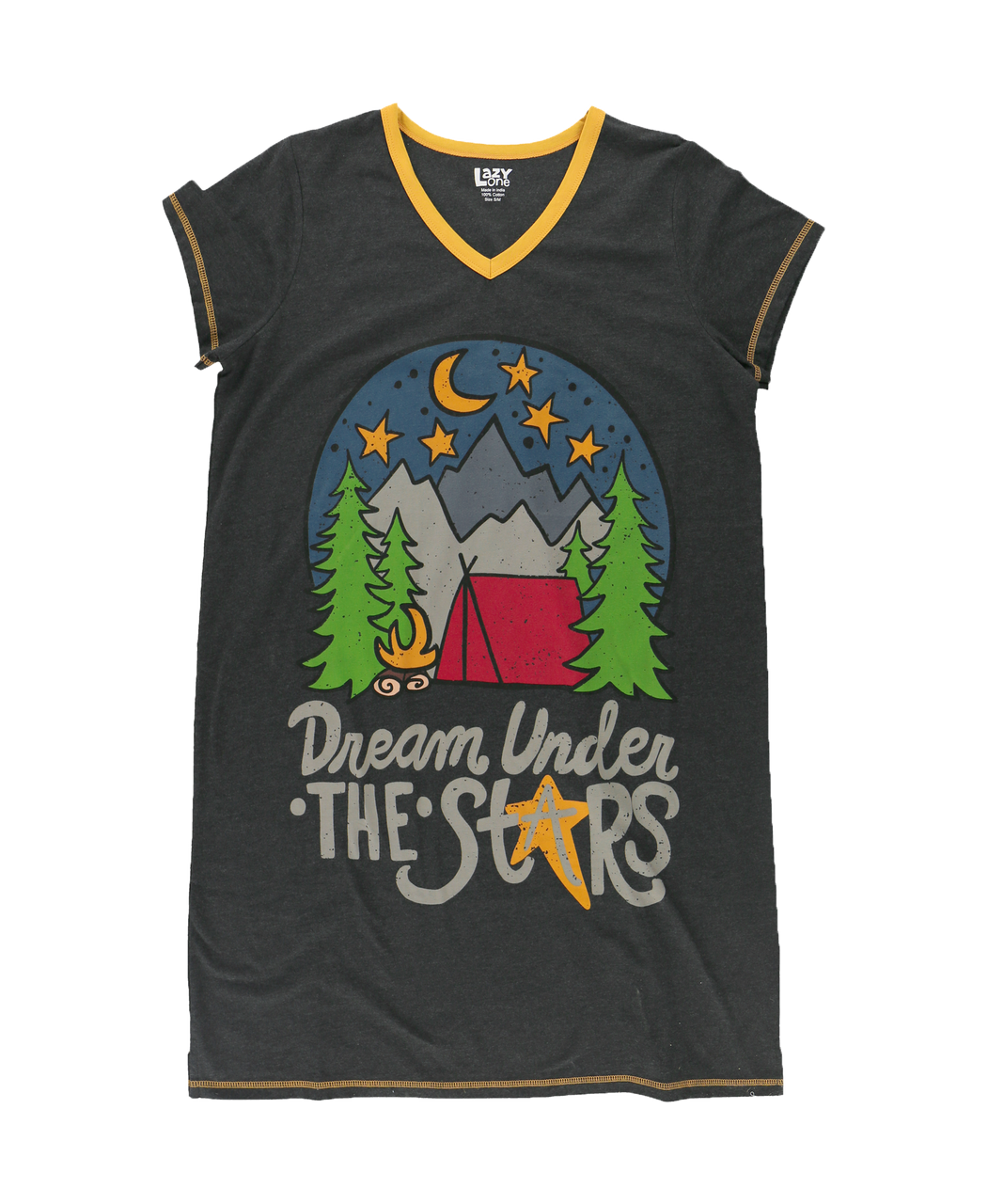 Dream Under The Stars Women&#39;s Camping V-Neck Nightshirt