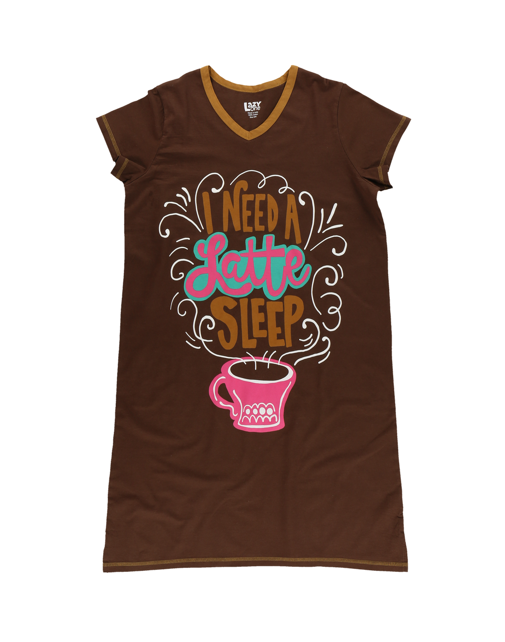 Latte Sleep Women&#39;s V-Neck Nightshirt