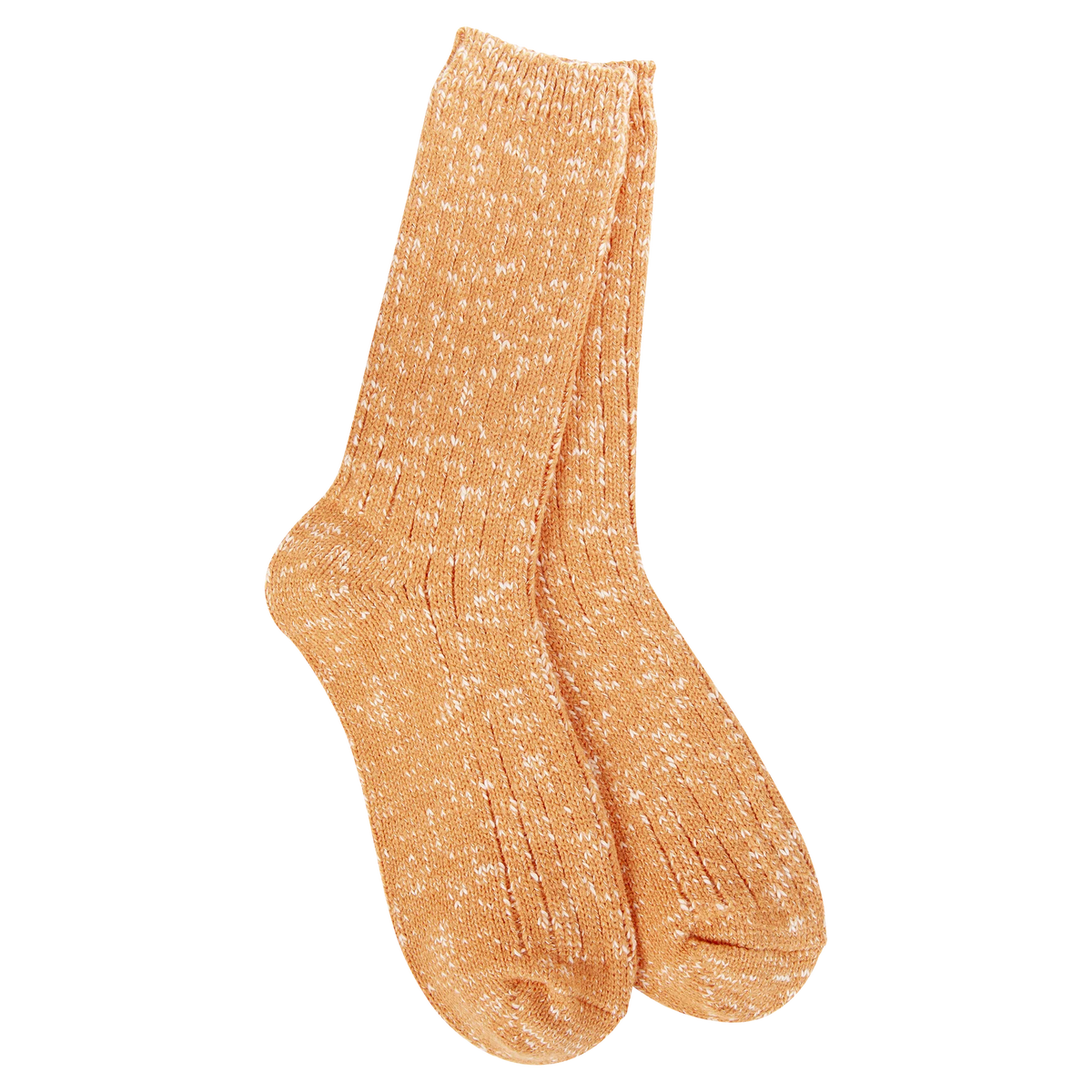 Orange Ragg Crew Socks