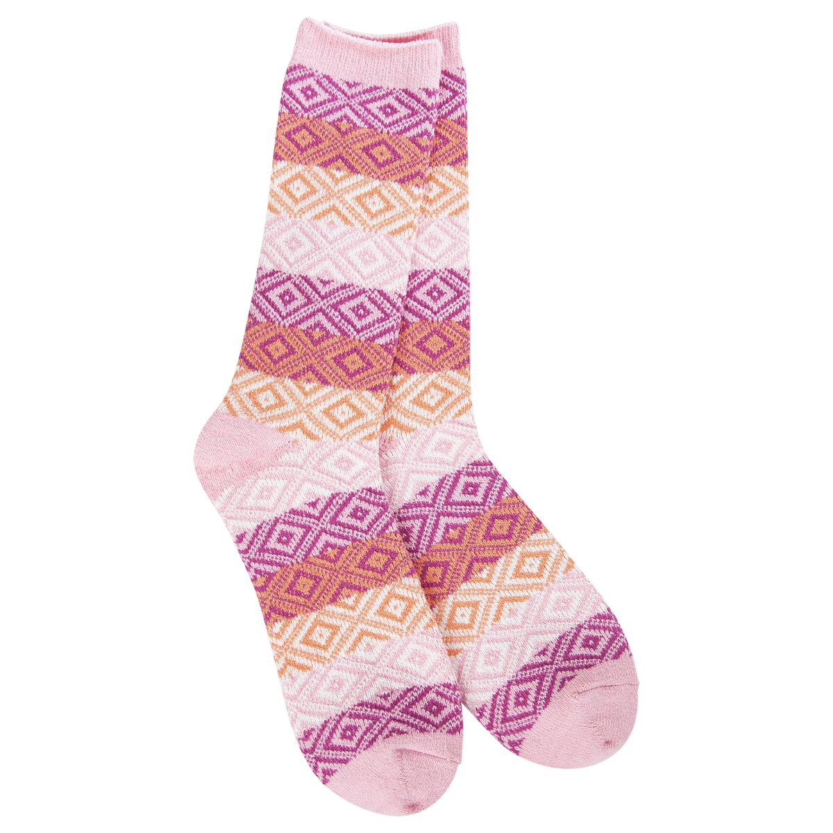 Pink Multi Gem Crew Socks