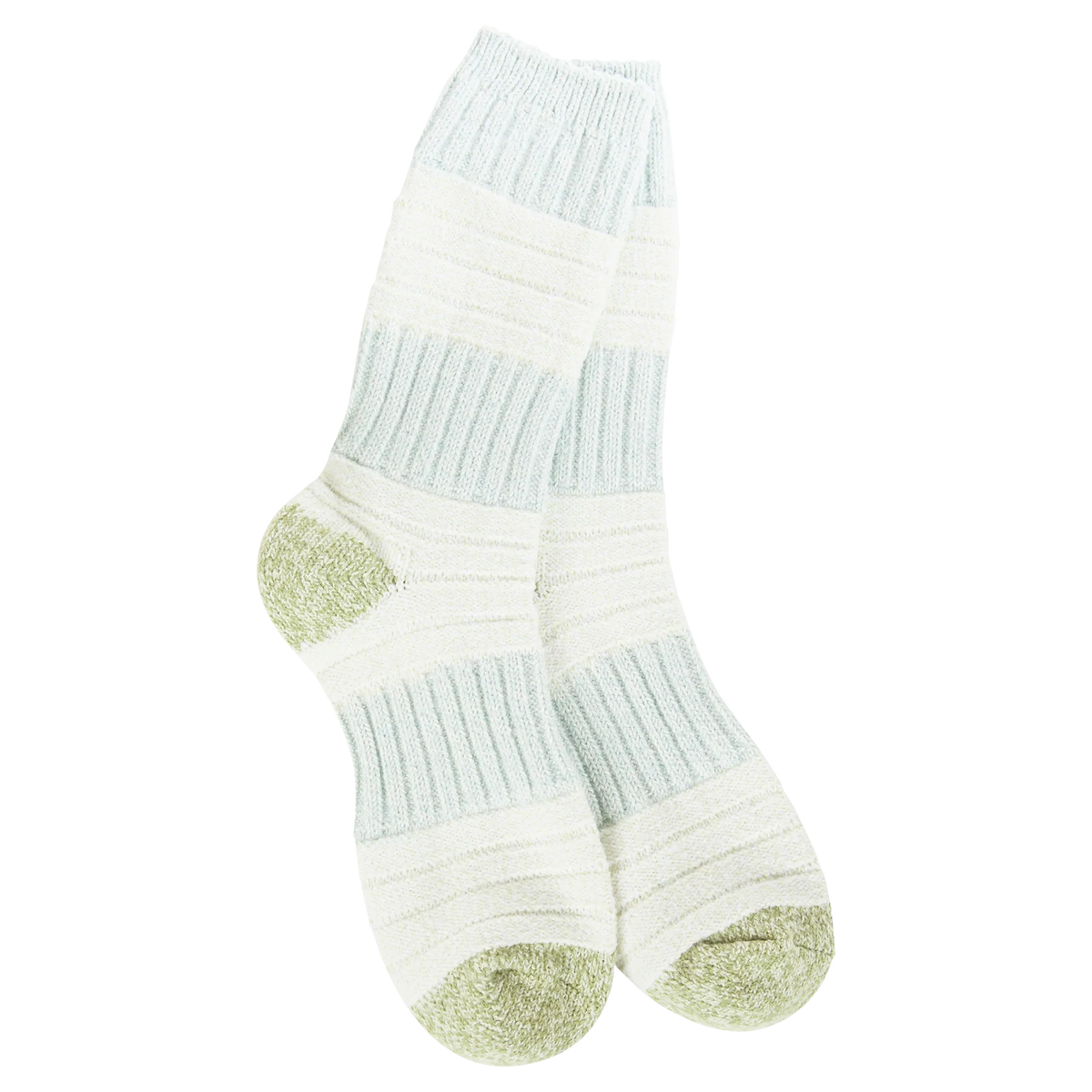 Green/Blue Patch Crew Socks
