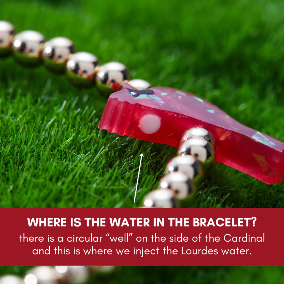 Cardinal Holy Water Bracelet