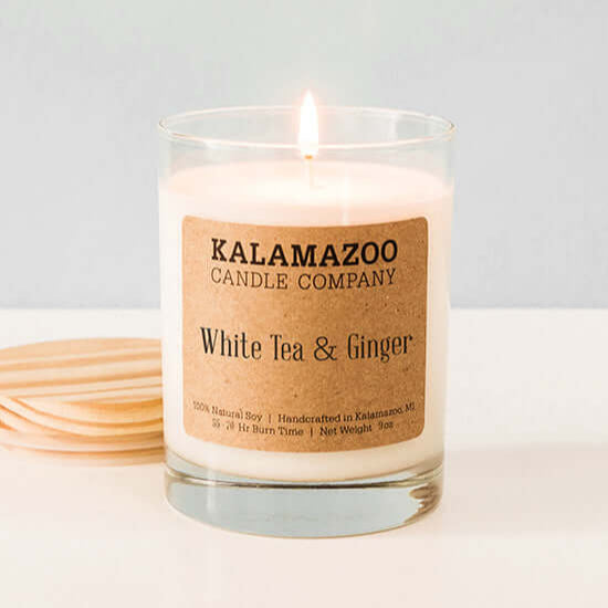 Kalamazoo Candle White Tea &amp; Ginger Candle 9oz