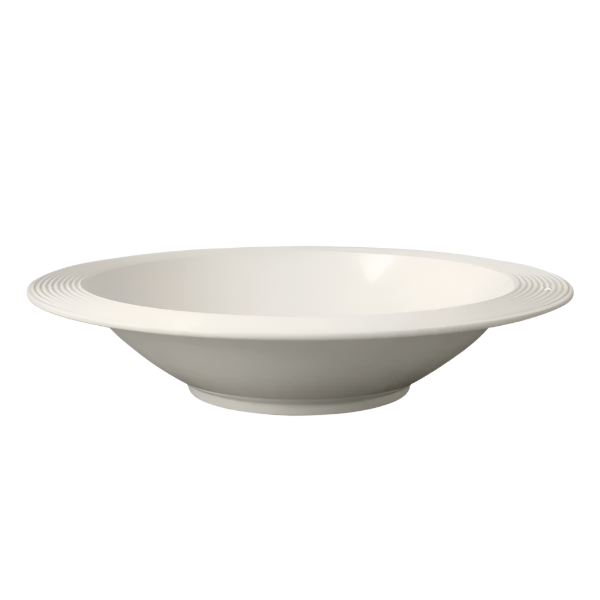 Melamine Shallow Bowl Pinstripes