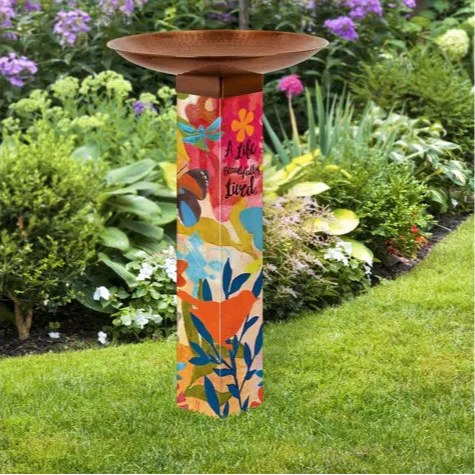 Bird Bath Art Pole