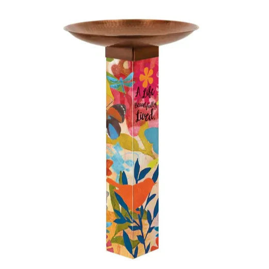 Bird Bath Art Pole