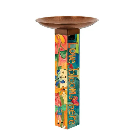 Bird Bath Art Pole