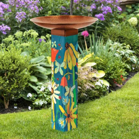 Bird Bath Art Pole