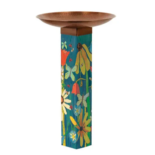Bird Bath Art Pole