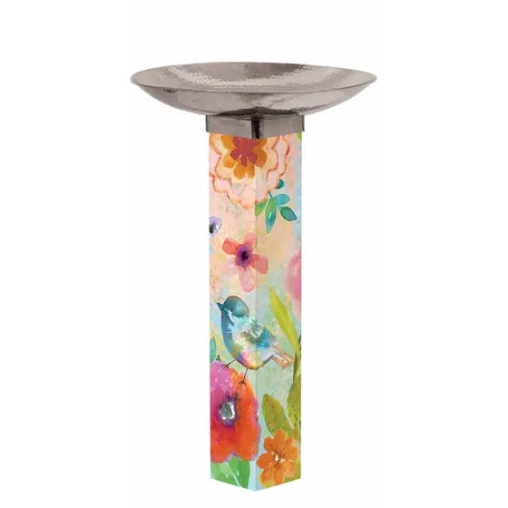 Bird Bath Art Pole