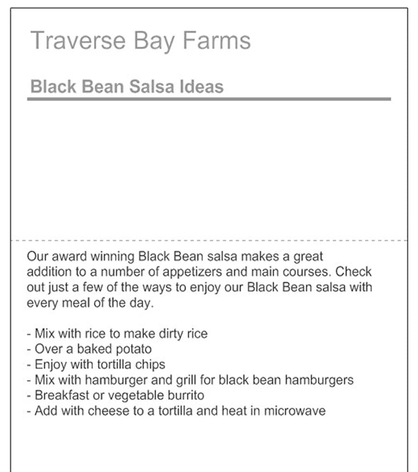 Black Bean Salsa - Medium 16oz