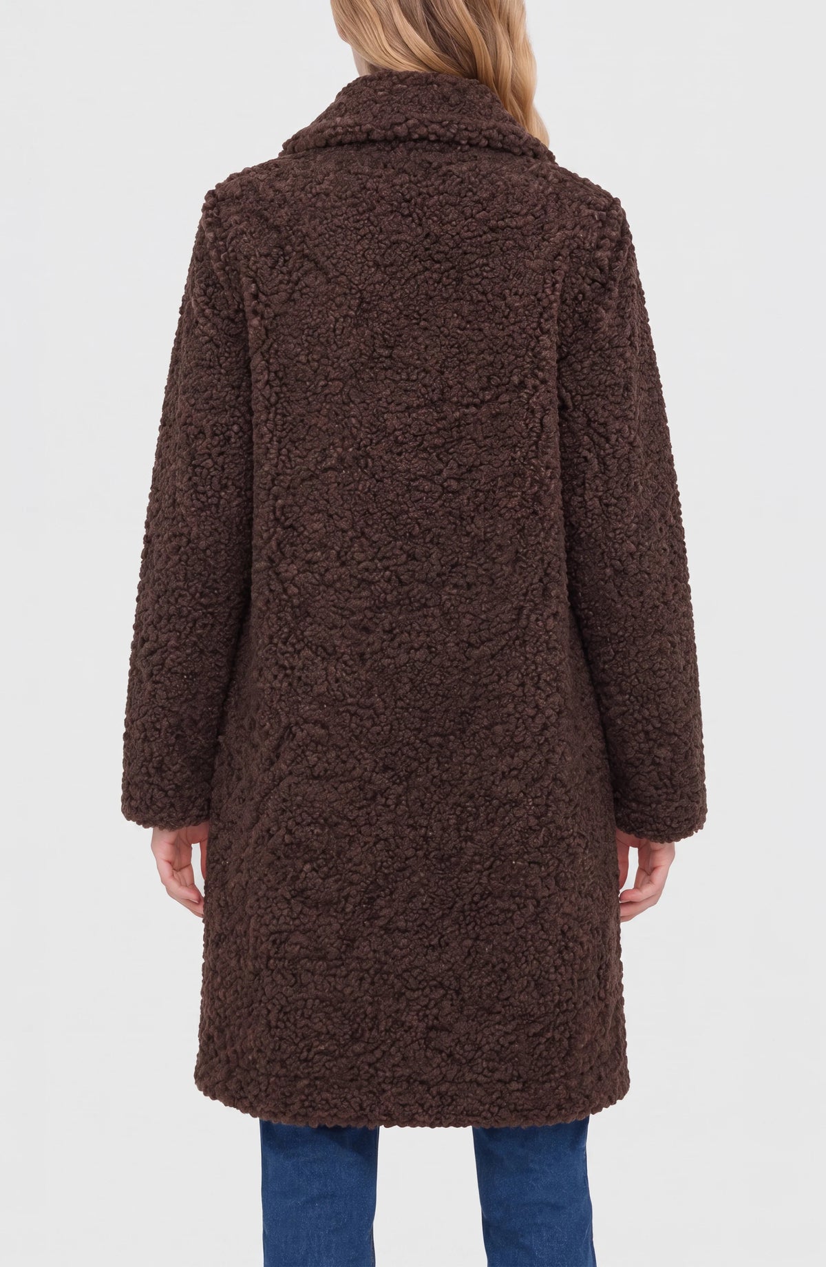Teddy Brown Double Breasted Coat