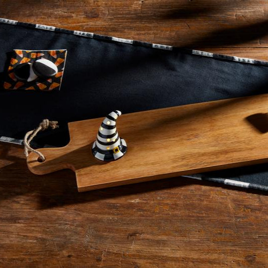 Light Up Striped Witches Hat