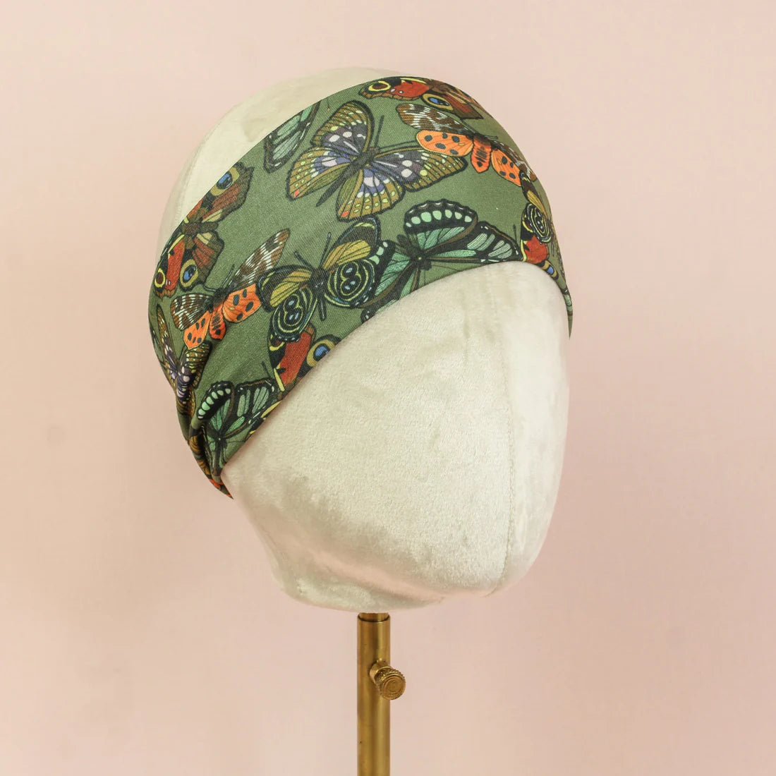 Butterflies Sassy Olive Stretch Headband