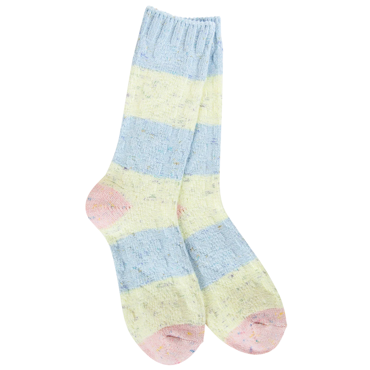 Blue, Yellow & Pink Confetti Crew Socks