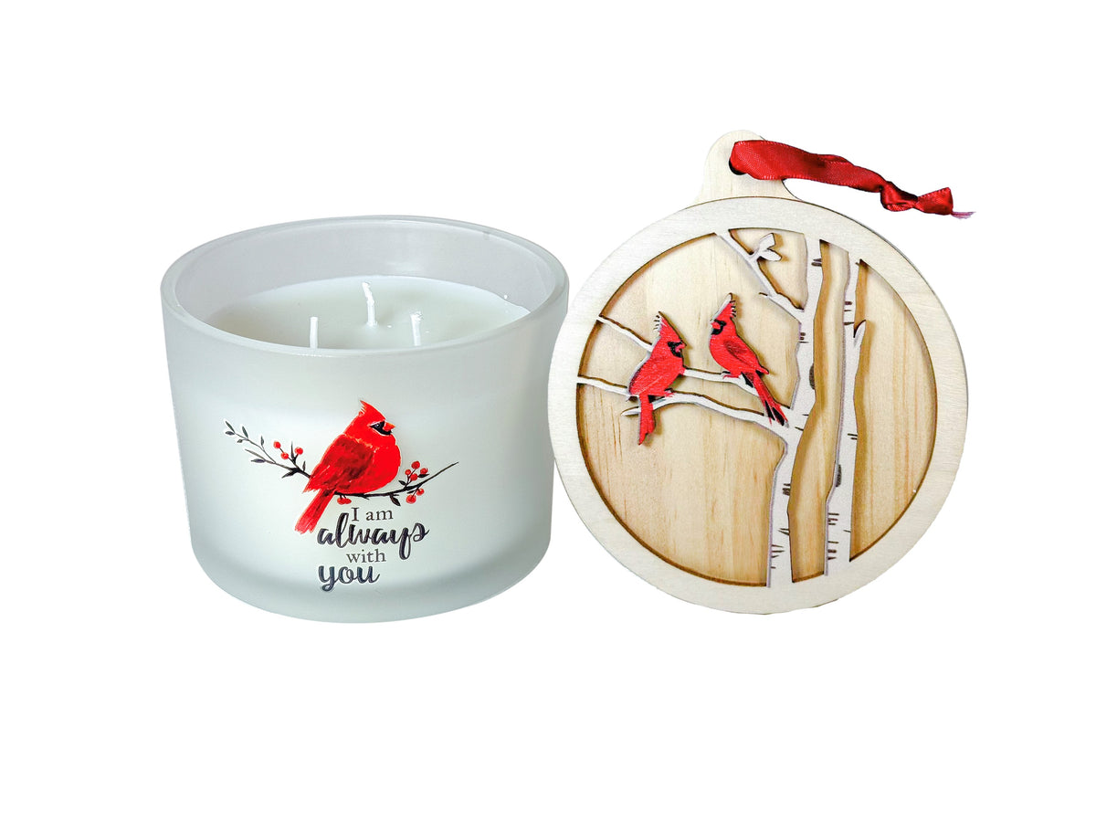 Cardinal Bereavement Candle 12oz