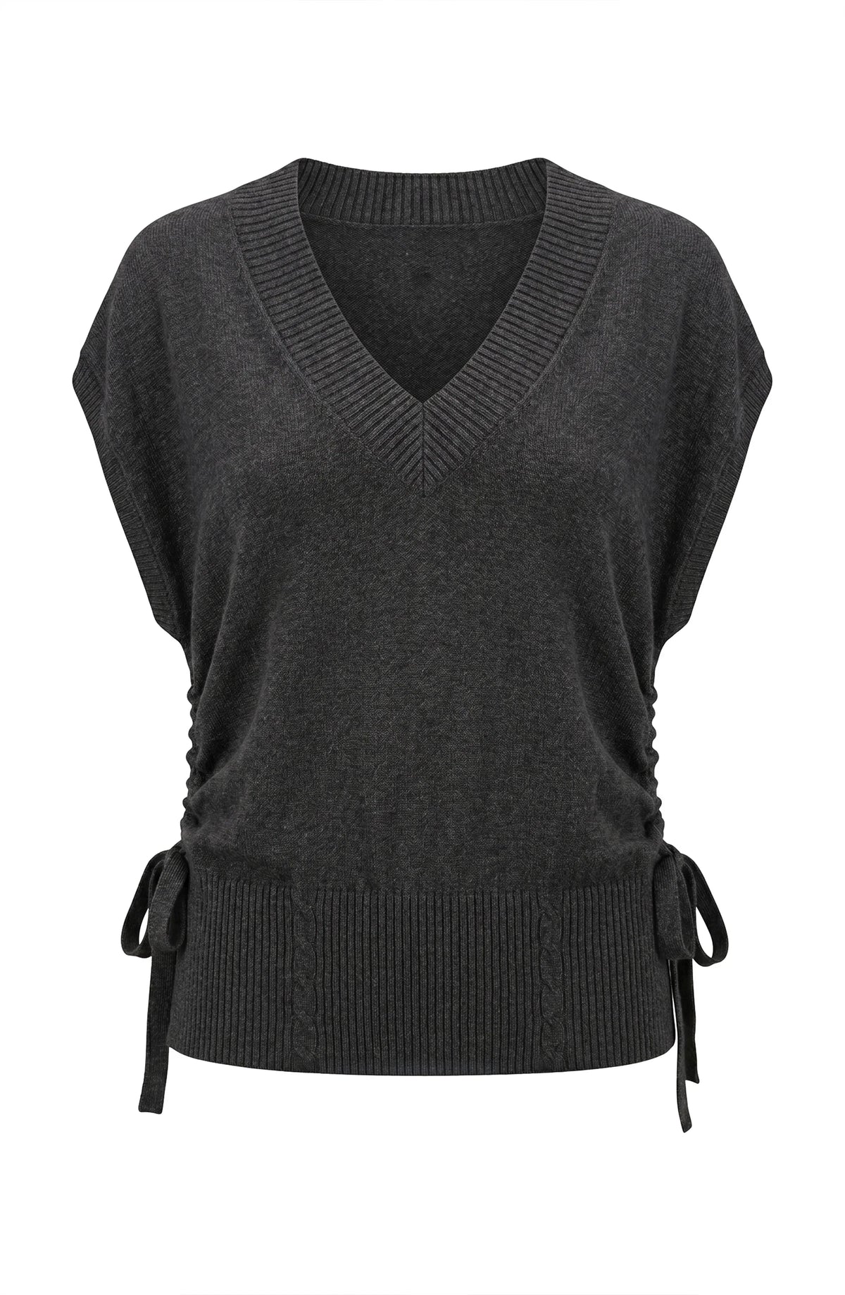 Woman's V-Neck Dolman Sweater w/ Ties
