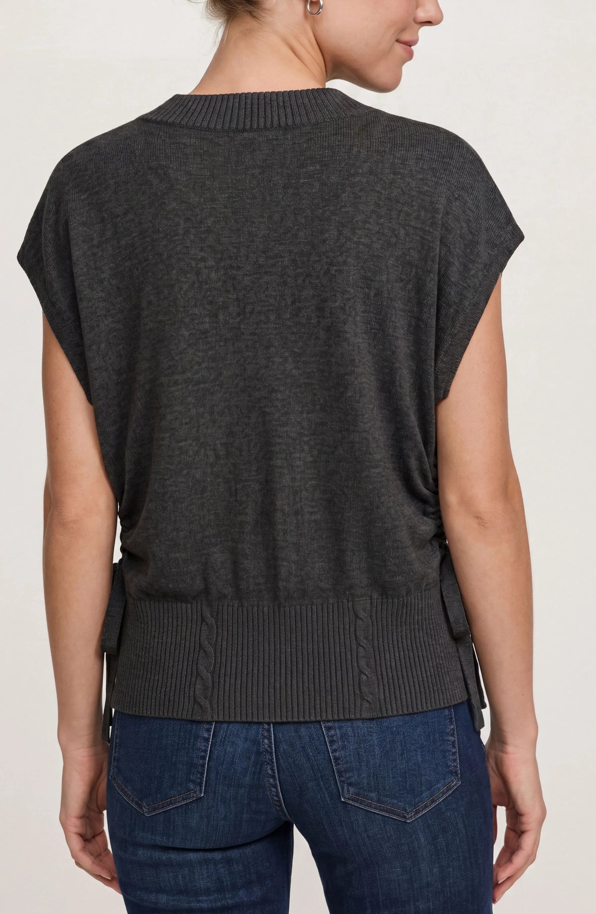Woman's V-Neck Dolman Sweater w/ Ties