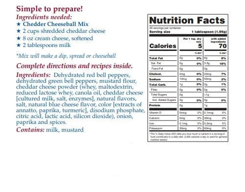Cheddar Cheeseball Mix