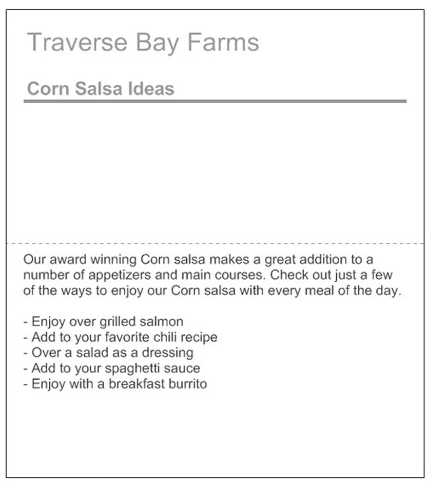Corn Salsa - Medium 16oz