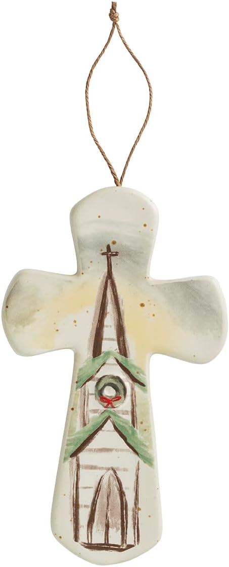 Mud Pie Ceramic Nativity Cross