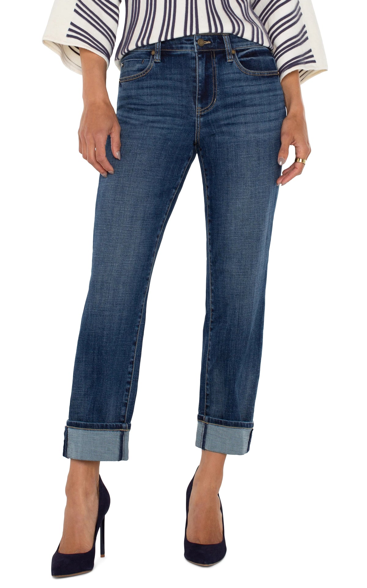 Liverpool Marley Girlfriend Cuffed Denim