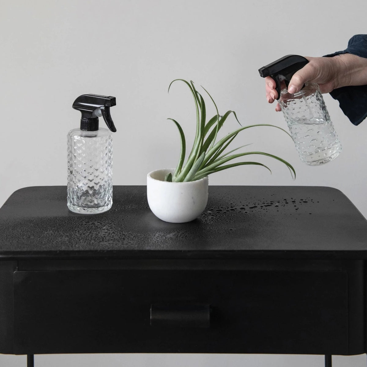 Embossed Glass Spray Bottle