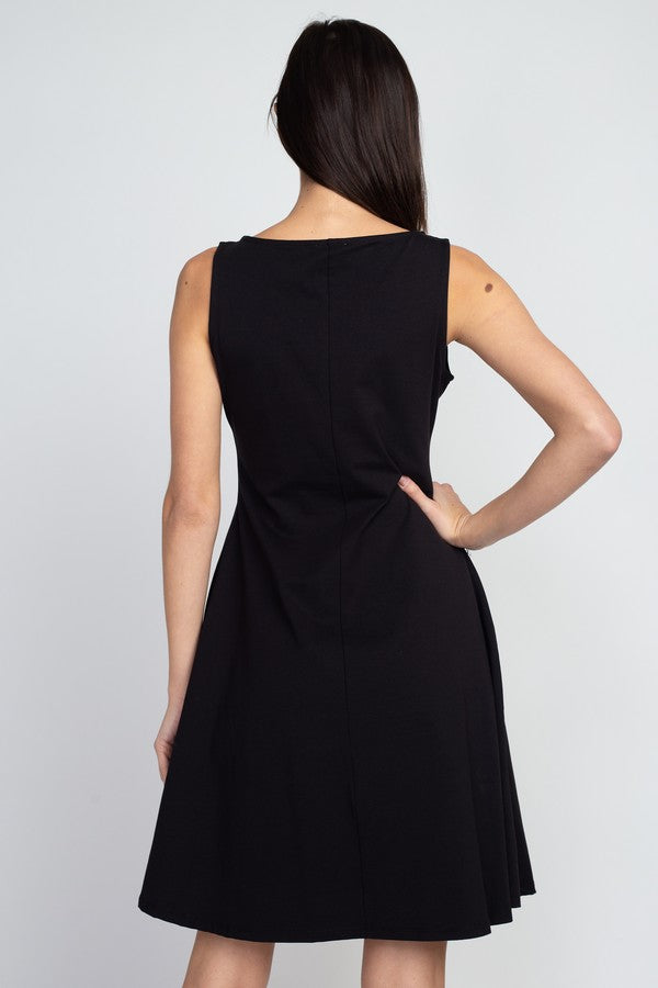 Sleeveless A-Line Dress