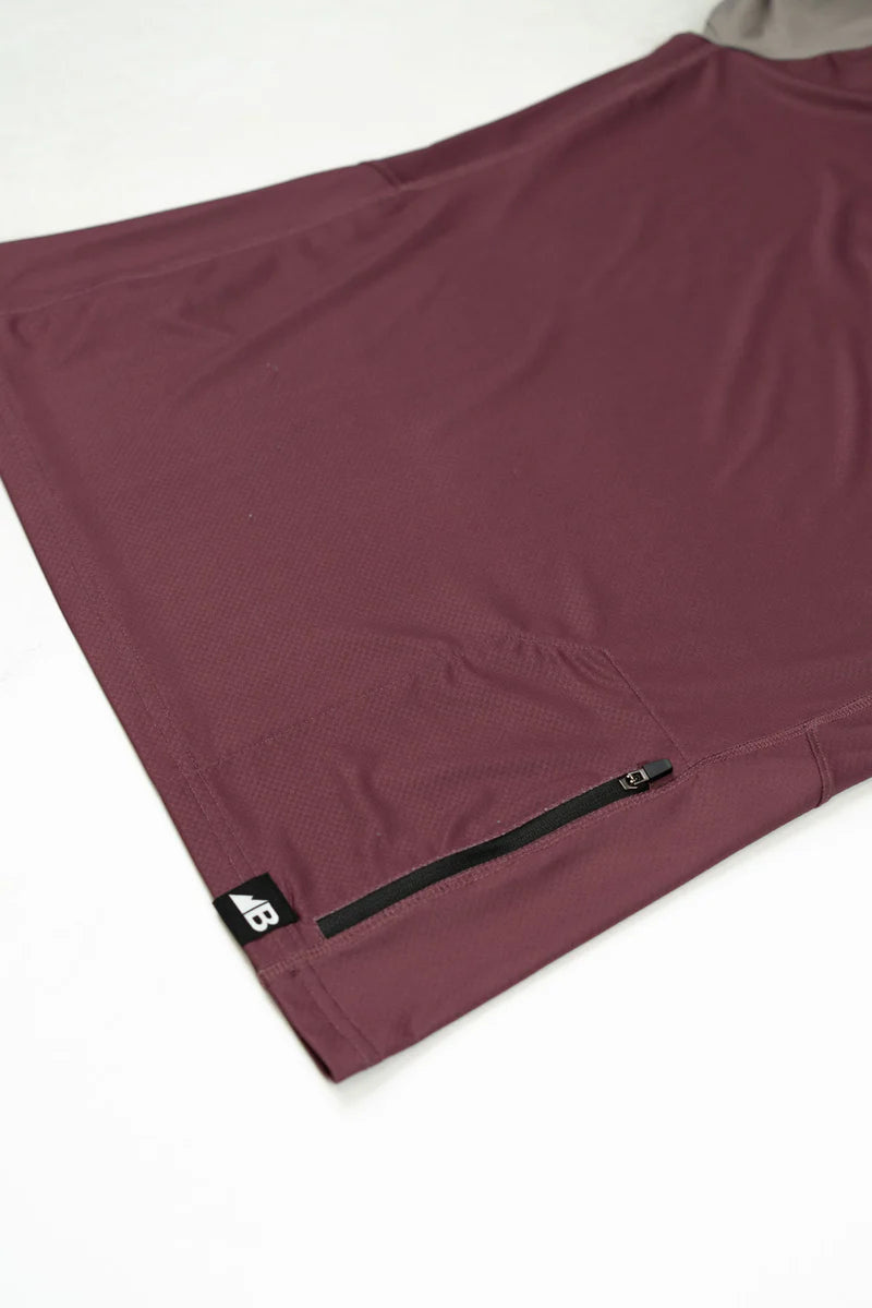 Women's Ascent UPF50 Sun Hoodie - Burgundy Block