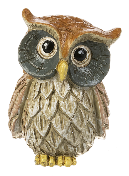 Wise Owl Stone Pocket Token Charm