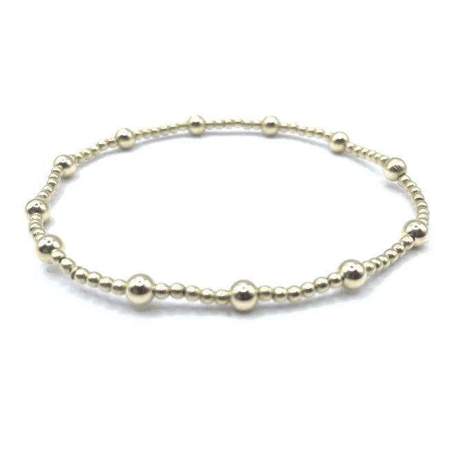 2mm Gold Filled Waterproof Karma Bracelet (w/12-4mm)