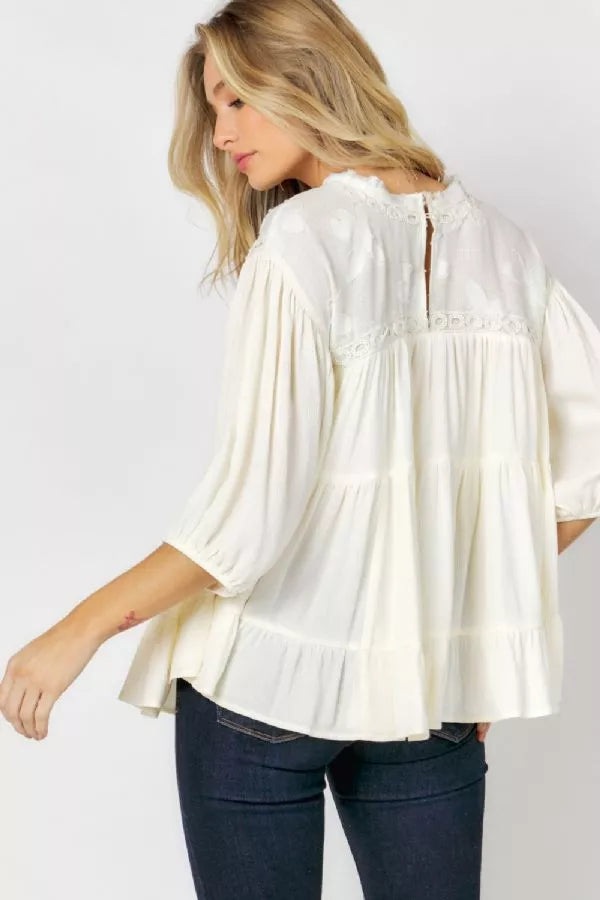 Baby Doll 3/4 Sleeve Top