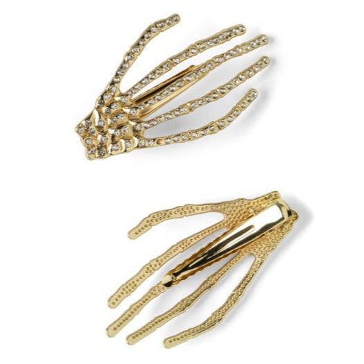 Death Grip Skeleton Hair Clips Set/2