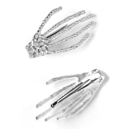 Death Grip Skeleton Hair Clips Set/2