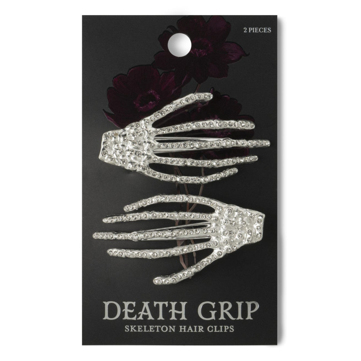 Death Grip Skeleton Hair Clips Set/2