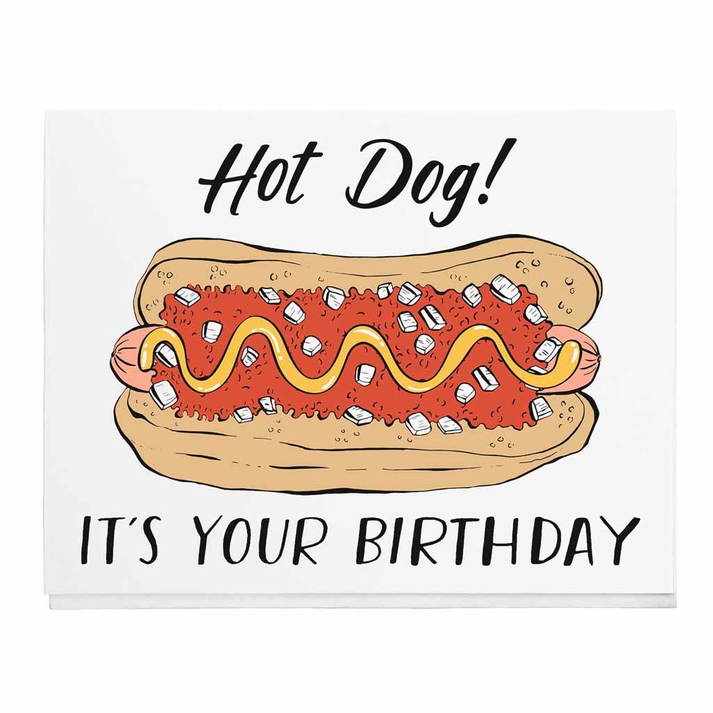 Hot Dog! Birthday Card
