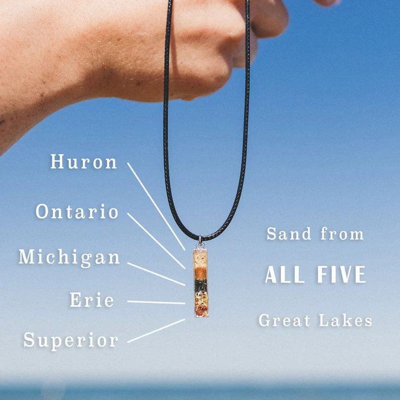 Great Lakes Sand Bar HOMES Necklace