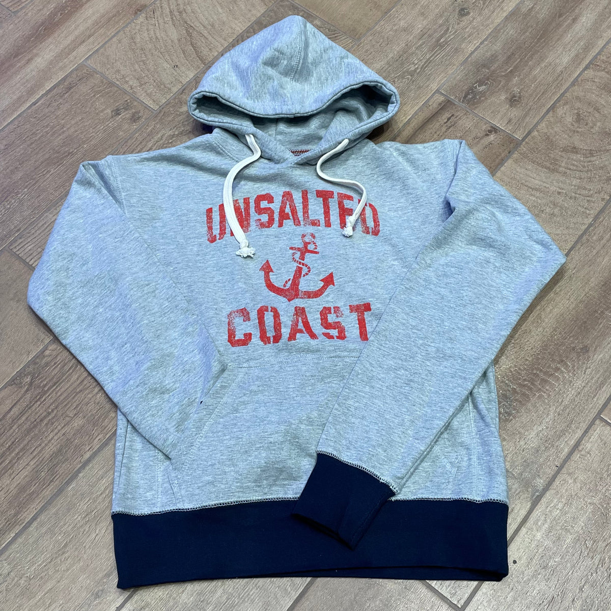 UC Grey Navy Anchor Superior Hooded Sweatshirt