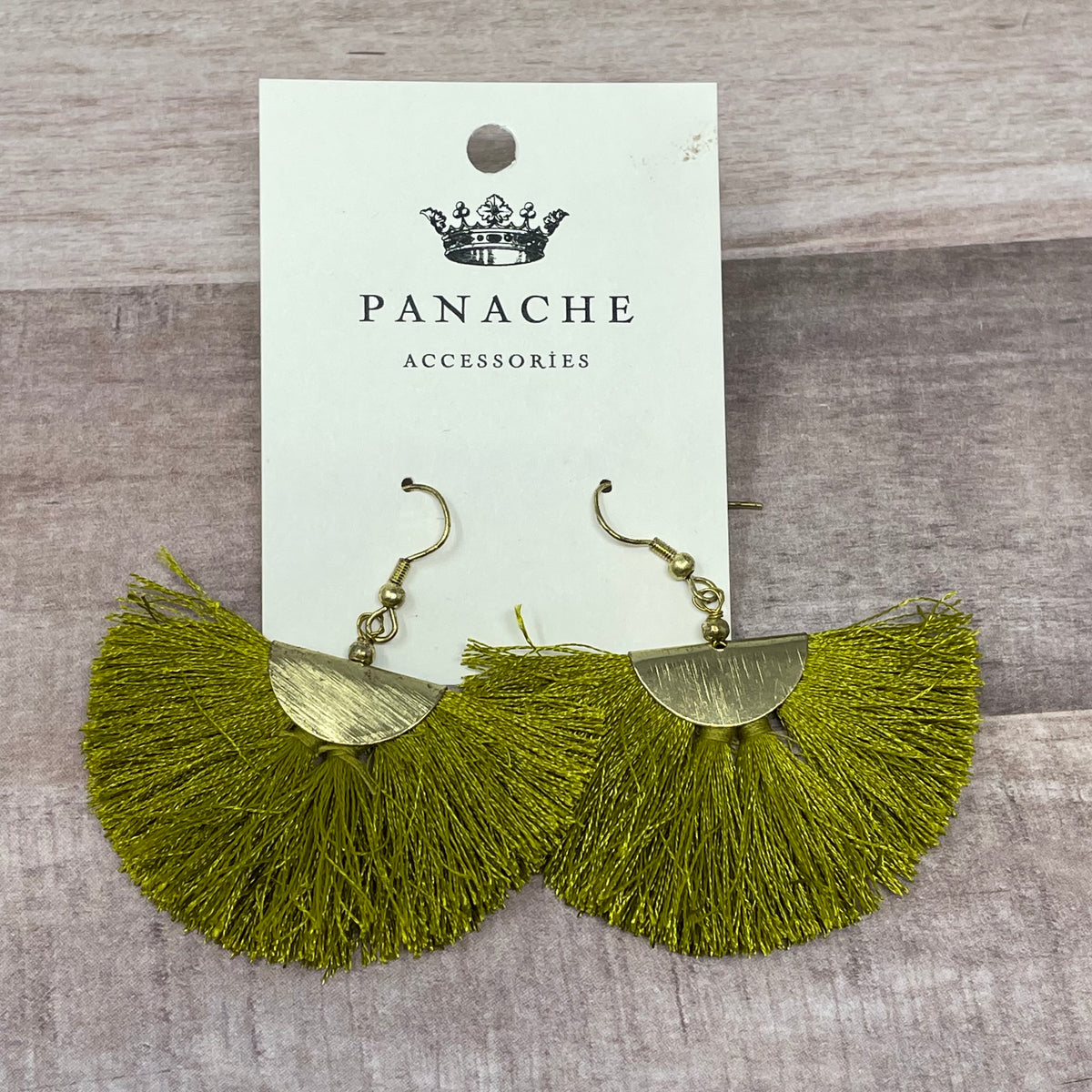 Flat Gold Tassel Earrings