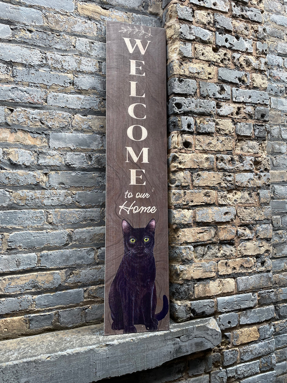 Cat Welcome Porch Board Sign