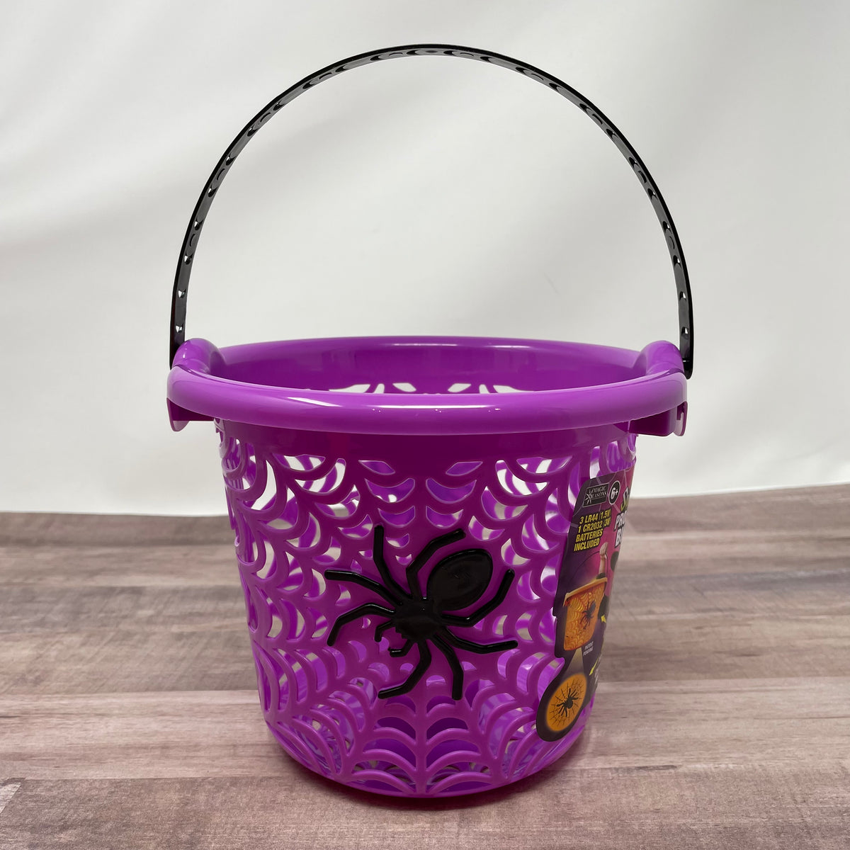 Halloween LED Spider Projection Bucket
