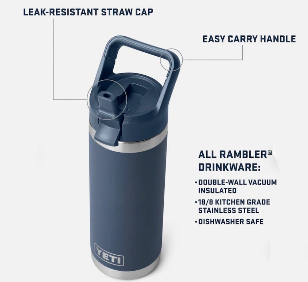 Yeti 18oz Rambler Straw Bottle