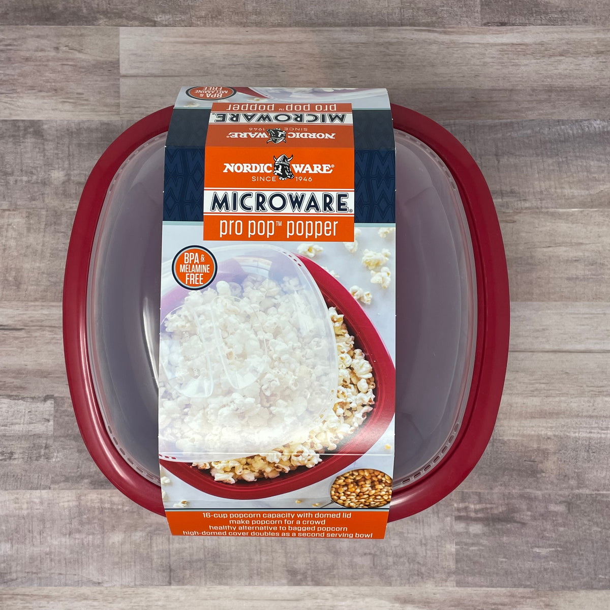 Microwave Popcorn Bowl Red