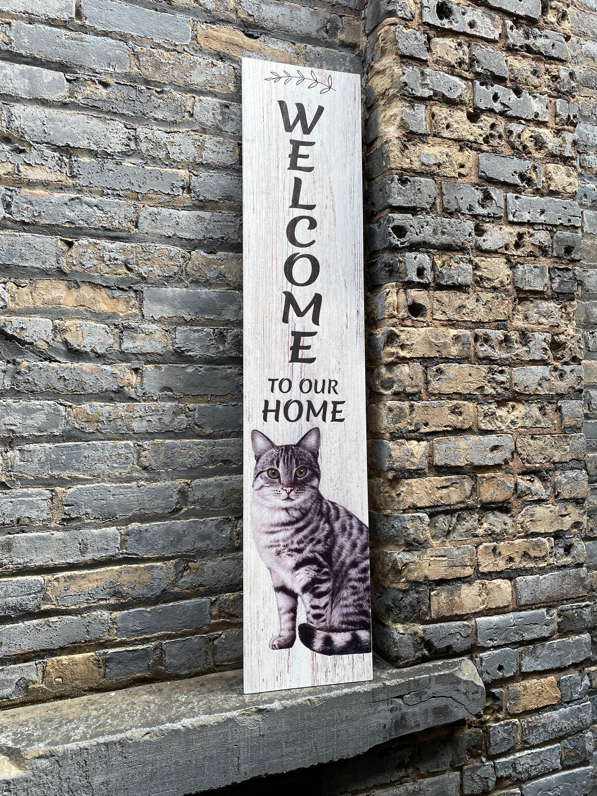 Cat Welcome Porch Board Sign
